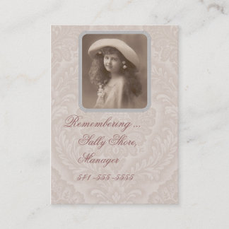 Carte de visite nostalgique se rappelant la fille