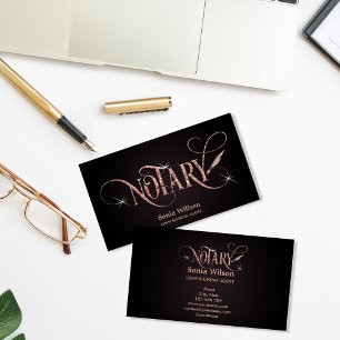 Carte De Visite Notaire élégant rose prêt hypothécaire prêt d'or a