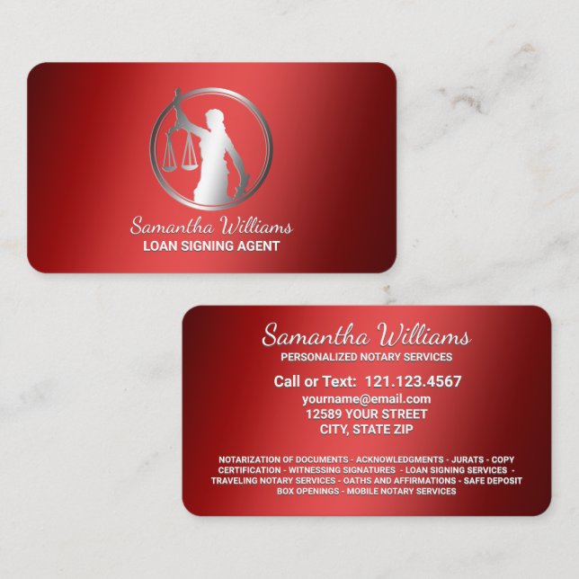 Carte De Visite Notaire professionnel (Devant / Derrière)