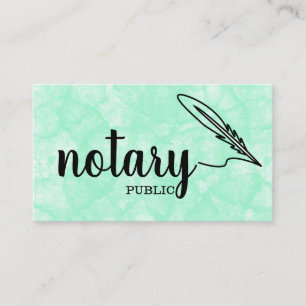 Carte De Visite Notaire Public Élégant Script Plain
