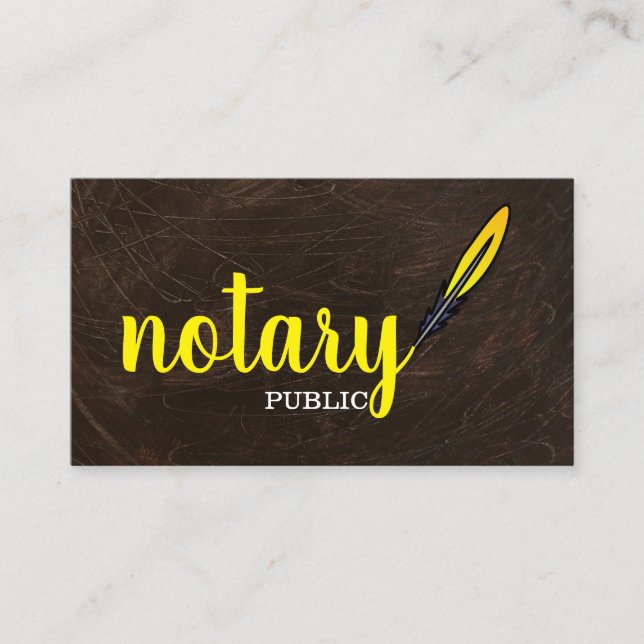 Carte De Visite Notaire public moderne simple élégant script mobil (Devant)