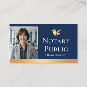 Carte De Visite Notaire public professionnel emblème Quill