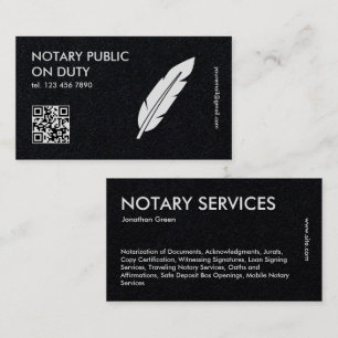 Carte De Visite Notaire public QR