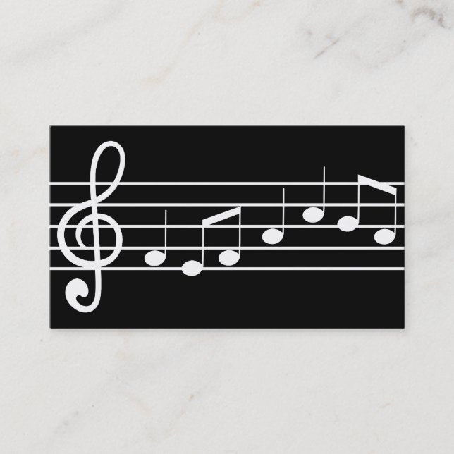 Carte De Visite notation de musique (Devant)
