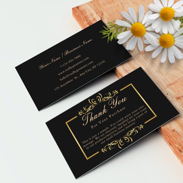 Carte De Visite Note de remerciement personnalisée pour le client (Personalized Thank You Note For Customer Business Card)