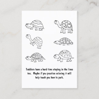 Carte De Visite Note de stationnement incorrecte