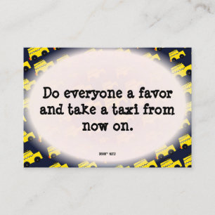 Carte De Visite Note de stationnement incorrecte