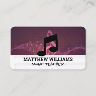 Carte De Visite Notes de musique Ingénieur du son Chanteur