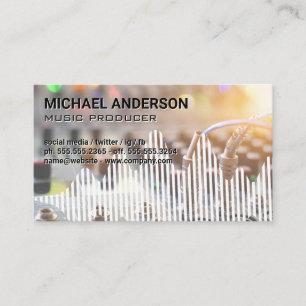 Carte De Visite Notes de musique   Mixeur de table de mixage   Ing