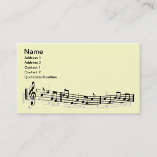 Carte De Visite Notes musicales