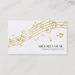 Carte De Visite Notes musicales d'affaires de la musique moderne d