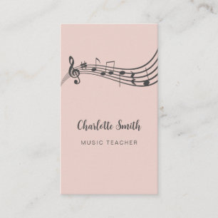 Carte De Visite Notes musicales Professeur de musique Elegant Blus