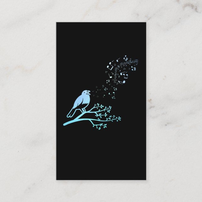 Carte De Visite Notes musicales singing (Devant)