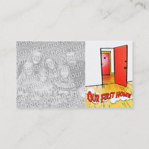 Carte De Visite notre première porte comique à la maison