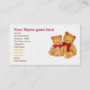 Carte De Visite Nounours mignon