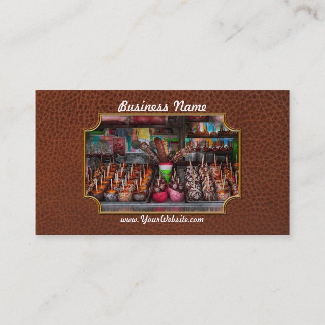 Carte De Visite Nourriture - Bonbons - Chocolat couvert tout (Devant)
