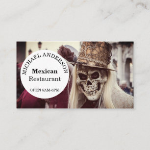 Carte De Visite Nourriture mexicaine jour de mort Restaurant