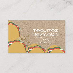 Carte De Visite Nourriture Mexicaine Taco Mexique