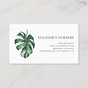 Carte De Visite Nourriture tropicale de Monstera variée par aquar