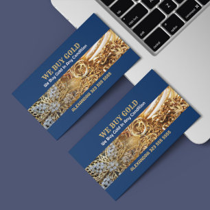 Carte De Visite Nous achetons Gold Pile of Gold Jewelry Arrière -