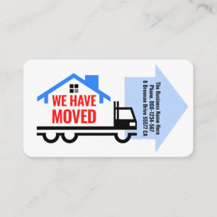 Carte De Visite NOUS AVONS DÉMÉNAGÉ Société