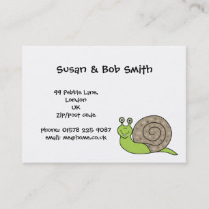 Carte De Visite Nous avons déplacé des escargots de Chambre