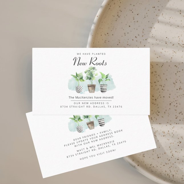 Carte De Visite Nous avons déplacé le changement d'adresse Faire-p (We've Moved Change of Address Family Moving Announcement)