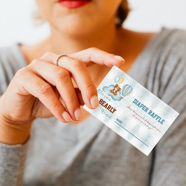 Carte De Visite Nous Pouvons Attendre Rapidement Baby shower Déche (Créateur téléchargé)