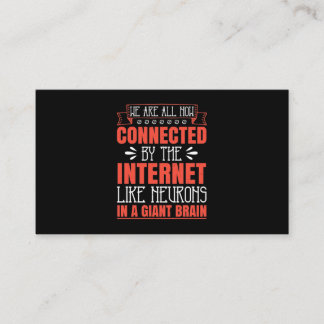 Carte De Visite Nous Sommes Tous Maintenant Connectés Par Internet
