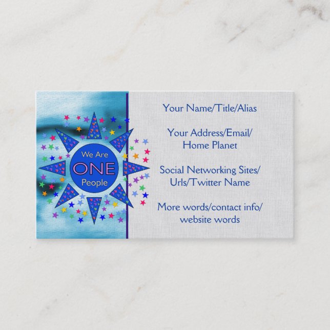 Carte De Visite Nous sommes une personnes (Devant)