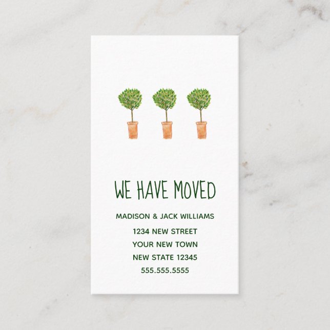 Carte De Visite Nouvelle adresse Changement d'adresse |Déplacement (Devant)