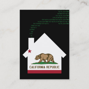 Carte De Visite nouvelle adresse de la californie