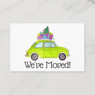 Carte De Visite Nouvelle adresse Green Fiat 500 avec cadeaux de No