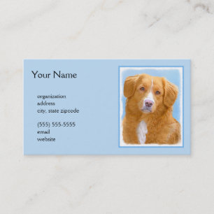 Carte De Visite Nouvelle-Écosse Peinture de chien pour l'essayeur 
