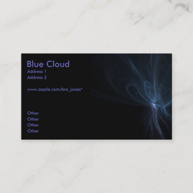 Carte De Visite Nuage bleu (Devant)