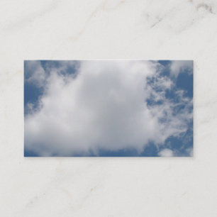 Carte De Visite Nuages de Cumulus Puffy dans le ciel bleu