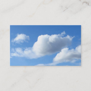 Carte De Visite Nuages fluides dans un ciel bleu