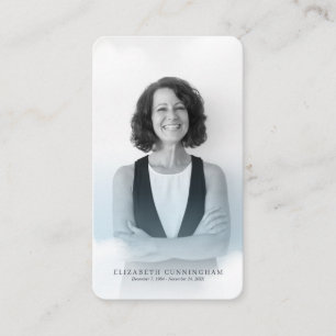Carte De Visite Nuages funéraires commémoratifs au ciel Photo mo