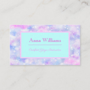 Carte De Visite Nuages rose pastel moderne