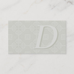 Carte De Visite Nuances classiques décorées d'un monogramme des
