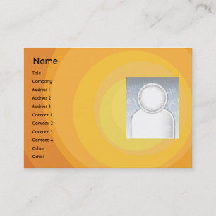 Carte De Visite Nuances oranges de cercle - potelées