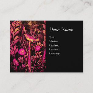 Carte De Visite NUIT AVEC MONOGRAM ROSE, Noir d'or rose