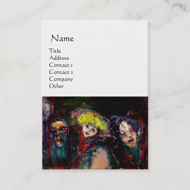Carte De Visite NUIT DE CARNAVAL À VENISE Mascarade Vénitienne Mas (Devant)