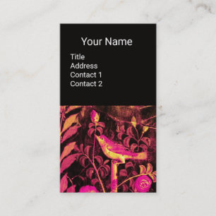 Carte De Visite NUIT ET ROSE MONOGRAM rose noir floral