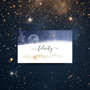 Carte De Visite Nuit Étoilée Céleste Élégante