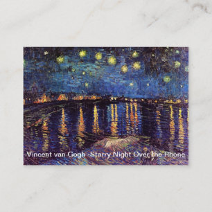 Carte De Visite Nuit étoilée sur le Rhône par Van Gogh