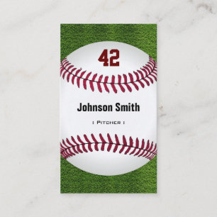 Carte De Visite Numéro de baseball cool - Entraîneur Joueur Person
