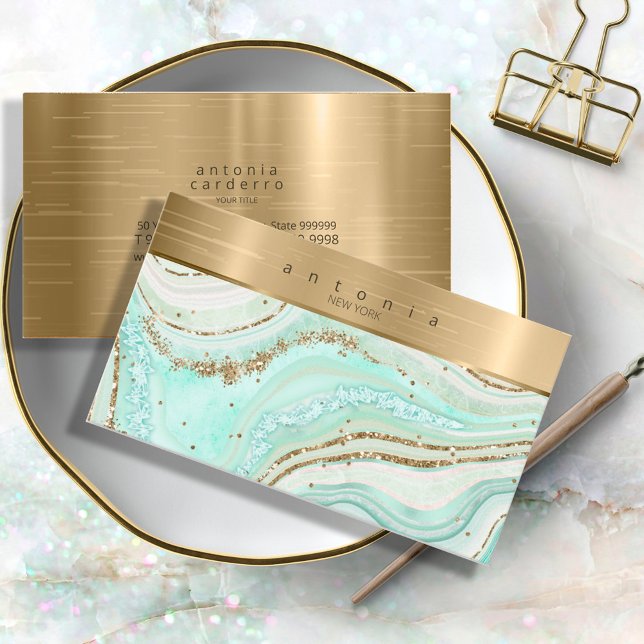 Carte De Visite Numéro de référence du monogramme de l'agent Abstr (Créateur téléchargé)