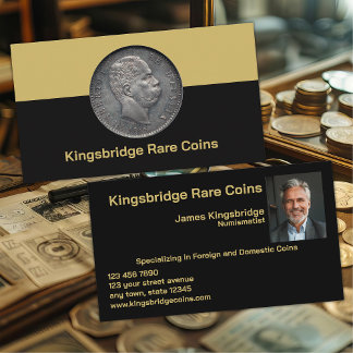 Carte De Visite Numismatist Coin Shop