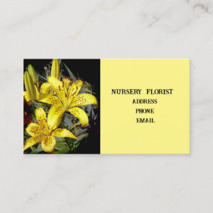Carte De Visite Nursery florist